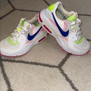 Nike White and Neon Sneakers